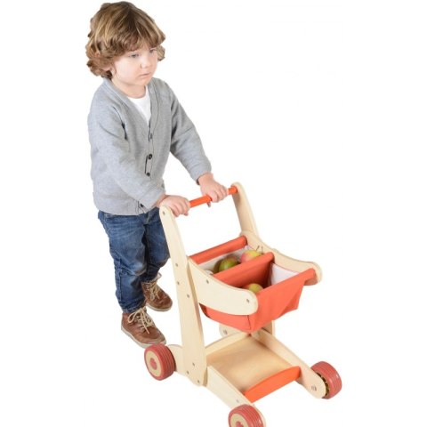 MASTERKIDZ Drewniany Wózek Sklepowy Na Zakupy MASTERKIDZ Drewniany Wózek Sklepowy Na Zakupy