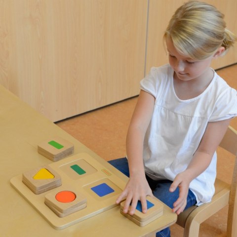 MASTERKIDZ Sensoryczny Sorter Drewniany Kształty i Kolory Montessori MASTERKIDZ Sensoryczny Sorter Drewniany Kształty i Kolory Montessori