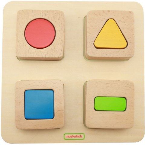 MASTERKIDZ Sensoryczny Sorter Drewniany Kształty i Kolory Montessori MASTERKIDZ Sensoryczny Sorter Drewniany Kształty i Kolory Montessori