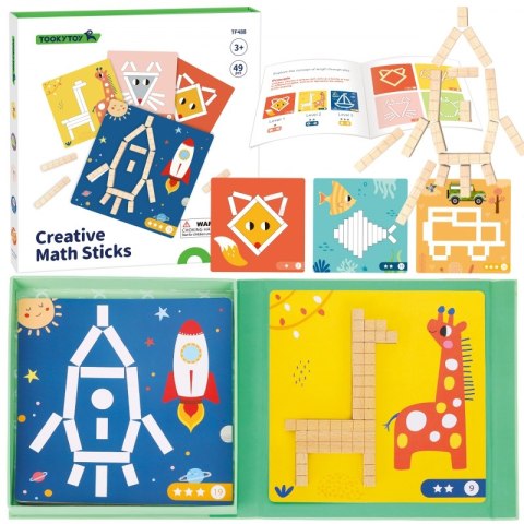TOOKY TOY Układanka Gra Logiczna Łamigłówki Klocki Magnetyczne dla Dzieci 49 el. TOOKY TOY Układanka Gra Logiczna Łamigłówki Klocki Magnetyczne dla Dzieci 49 el.
