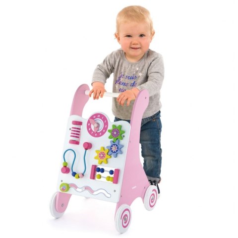 Viga Toys Pchacz Drewniany Edukacyjny Różowy Montessori Viga Toys Pchacz Drewniany Edukacyjny Różowy Montessori