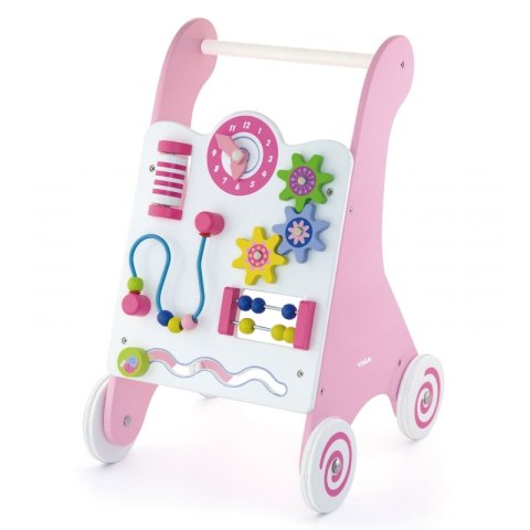 Viga Toys Pchacz Drewniany Edukacyjny Różowy Montessori Viga Toys Pchacz Drewniany Edukacyjny Różowy Montessori