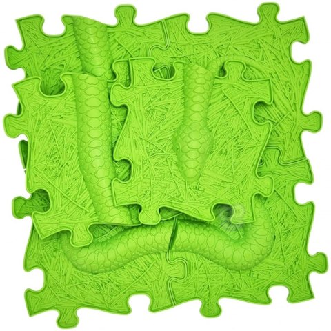 WOOPIE Mata Sensoryczna Ortopedyczna Puzzle Wąż Zielony 6 el. WOOPIE Mata Sensoryczna Ortopedyczna Puzzle Wąż Zielony 6 el.