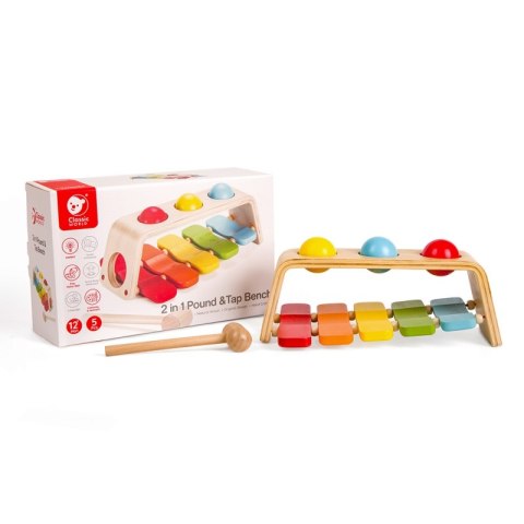 CLASSIC WORLD Przybijanka Cymbałki 2 w 1 dla dzieci CLASSIC WORLD Przybijanka Cymbałki 2 w 1 dla dzieci