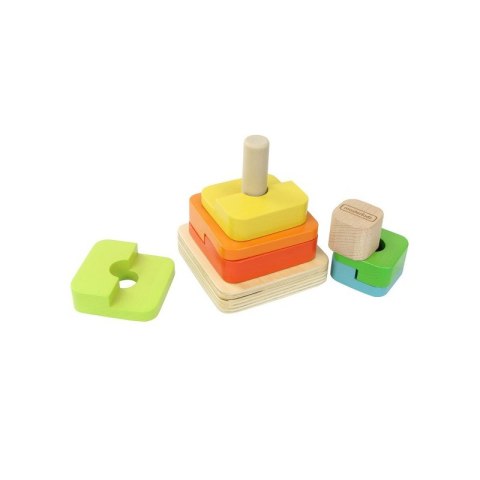 MASTERKIDZ Drewniana Układanka Sorter Piramidka Montessori MASTERKIDZ Drewniana Układanka Sorter Piramidka Montessori