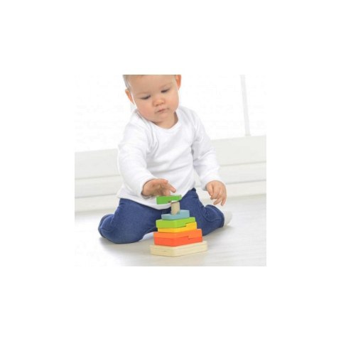MASTERKIDZ Drewniana Układanka Sorter Piramidka Montessori MASTERKIDZ Drewniana Układanka Sorter Piramidka Montessori