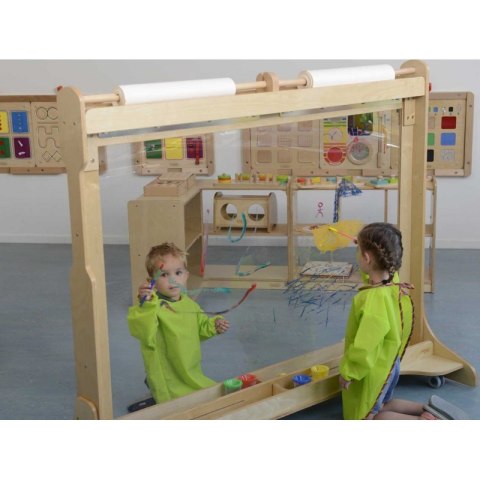 MASTERKIDZ Ogromna Drewniana Sztaluga Okienna Do Malowania MASTERKIDZ Ogromna Drewniana Sztaluga Okienna Do Malowania
