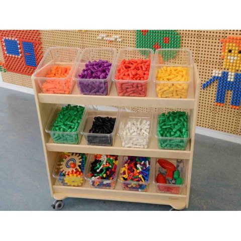 MASTERKIDZ Regał na Kółka - 3 Półki Na Akcesoria Do Tablicy STEM MASTERKIDZ Regał na Kółka - 3 Półki Na Akcesoria Do Tablicy STEM