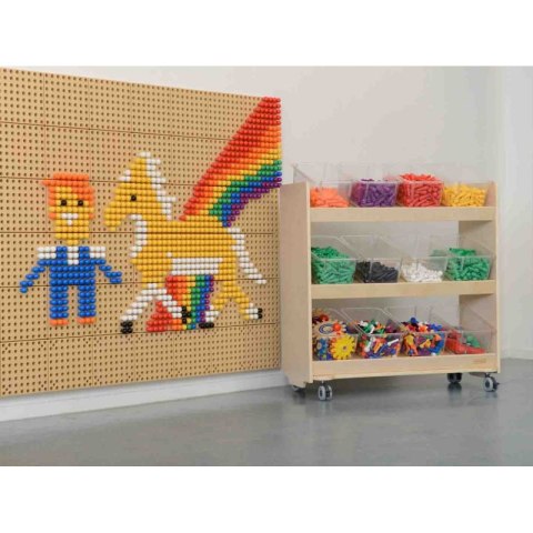 MASTERKIDZ Regał na Kółka - 3 Półki Na Akcesoria Do Tablicy STEM MASTERKIDZ Regał na Kółka - 3 Półki Na Akcesoria Do Tablicy STEM