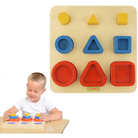 MASTERKIDZ Sorter Kształtów Klocki Geometryczne Montessori MASTERKIDZ Sorter Kształtów Klocki Geometryczne Montessori