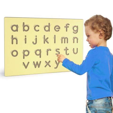 VIGA Drewniana Tablica Szablon Nauka Pisania Małe Litery Certyfikat FSC Montessori VIGA Drewniana Tablica Szablon Nauka Pisania Małe Litery Certyfikat FSC Montessori