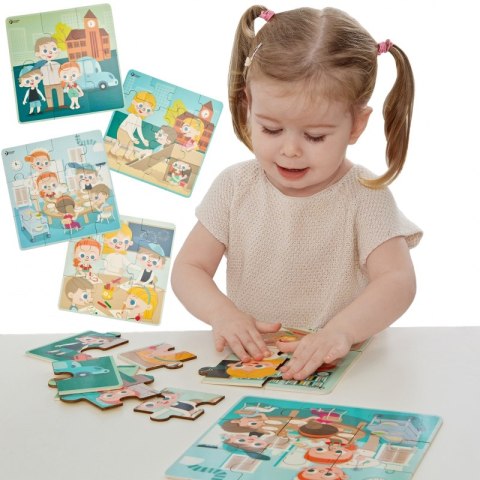 CLASSIC WORLD Puzzle 4w1 Dzień w Szkole CLASSIC WORLD Puzzle 4w1 Dzień w Szkole