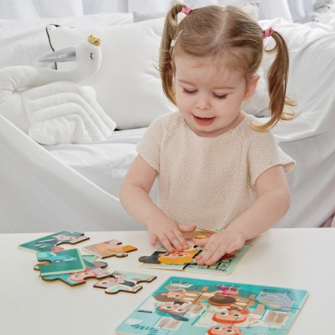 CLASSIC WORLD Puzzle 4w1 Dzień w Szkole CLASSIC WORLD Puzzle 4w1 Dzień w Szkole