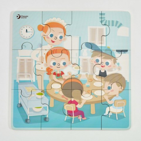 CLASSIC WORLD Puzzle 4w1 Dzień w Szkole CLASSIC WORLD Puzzle 4w1 Dzień w Szkole