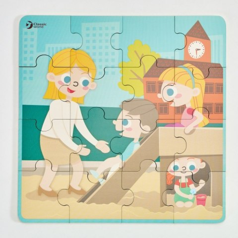 CLASSIC WORLD Puzzle 4w1 Dzień w Szkole CLASSIC WORLD Puzzle 4w1 Dzień w Szkole