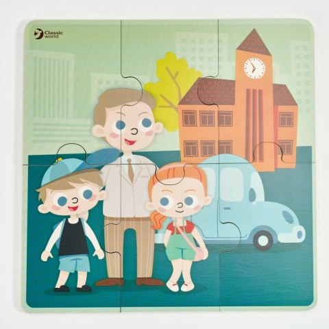 CLASSIC WORLD Puzzle 4w1 Dzień w Szkole CLASSIC WORLD Puzzle 4w1 Dzień w Szkole