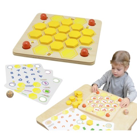 MASTERKIDZ Tablica Edukacyjna Gra Nauka Pamięci Ul i Pszczoły Montessori MASTERKIDZ Tablica Edukacyjna Gra Nauka Pamięci Ul i Pszczoły Montessori