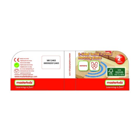 MASTERKIDZ Układanka Dwustronne Dotykowe Klocki Wizualne Montessori MASTERKIDZ Układanka Dwustronne Dotykowe Klocki Wizualne Montessori