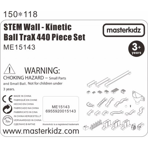 MASTERKIDZ Zestaw Konstrukcyjny Tor dla Piłek Tablica STEM 440elementów MASTERKIDZ Zestaw Konstrukcyjny Tor dla Piłek Tablica STEM 440elementów