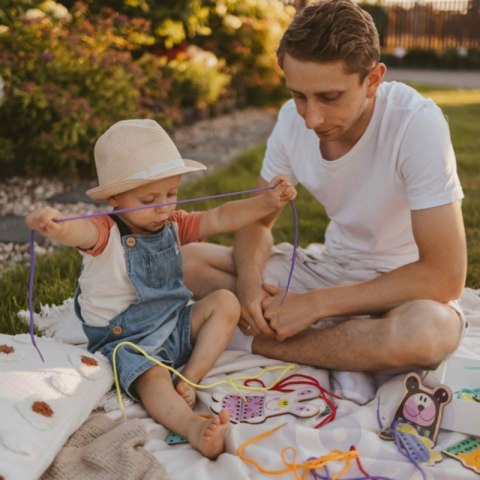TOOKY TOY Drewniana Gra Zręcznościowa Zwierzątka do Sznurowania 5w1 TOOKY TOY Drewniana Gra Zręcznościowa Zwierzątka do Sznurowania 5w1