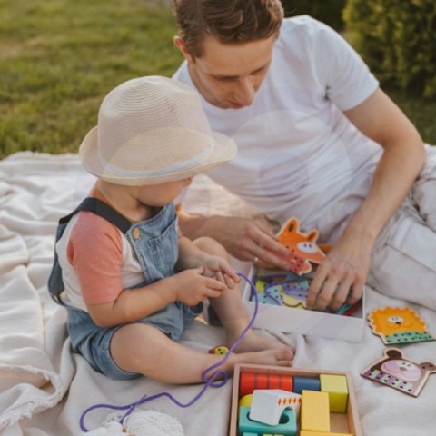 TOOKY TOY Drewniana Gra Zręcznościowa Zwierzątka do Sznurowania 5w1 TOOKY TOY Drewniana Gra Zręcznościowa Zwierzątka do Sznurowania 5w1