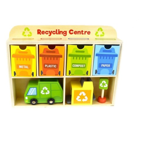 TOOKY TOY Drewniane Centrum Recyklingu Edukacyjny Sorter TOOKY TOY Drewniane Centrum Recyklingu Edukacyjny Sorter