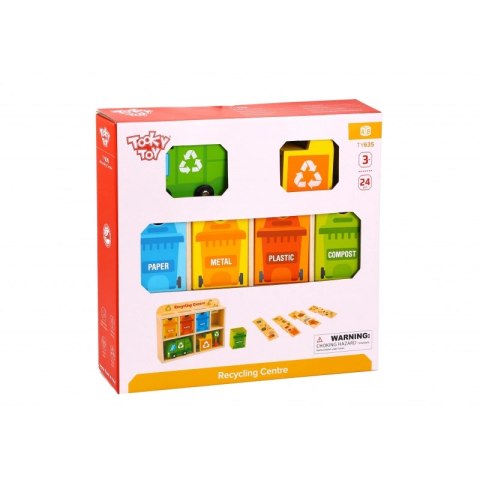 TOOKY TOY Drewniane Centrum Recyklingu Edukacyjny Sorter TOOKY TOY Drewniane Centrum Recyklingu Edukacyjny Sorter