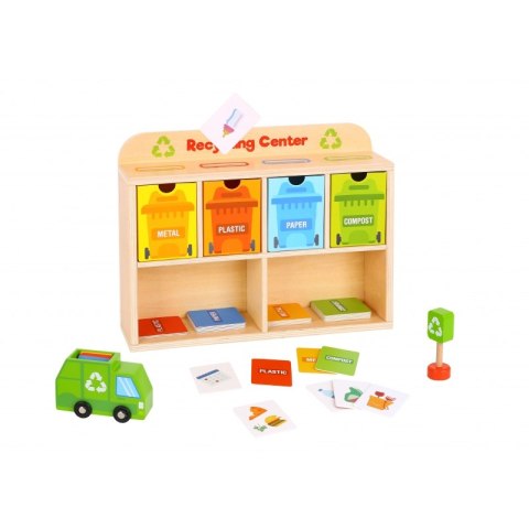 TOOKY TOY Drewniane Centrum Recyklingu Edukacyjny Sorter TOOKY TOY Drewniane Centrum Recyklingu Edukacyjny Sorter