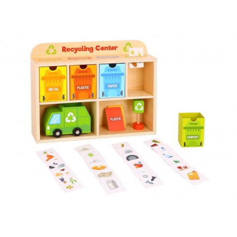 TOOKY TOY Drewniane Centrum Recyklingu Edukacyjny Sorter TOOKY TOY Drewniane Centrum Recyklingu Edukacyjny Sorter