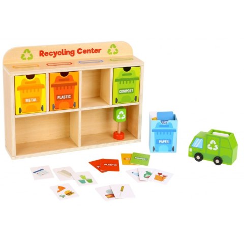 TOOKY TOY Drewniane Centrum Recyklingu Edukacyjny Sorter TOOKY TOY Drewniane Centrum Recyklingu Edukacyjny Sorter