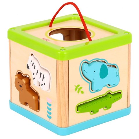 TOOKY TOY Drewniany Sorter Kostka Edukacyjna Zwierzątka TOOKY TOY Drewniany Sorter Kostka Edukacyjna Zwierzątka