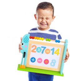 TOOKY TOY Duża Drewniana Tablica Dwustronna Magnetyczna+ Kredowa