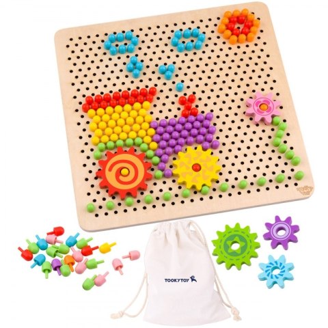 TOOKY TOY Mozaika Montessori Układanka z Pinezkami Wpinaczka 88 el. TOOKY TOY Mozaika Montessori Układanka z Pinezkami Wpinaczka 88 el.