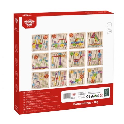 TOOKY TOY Mozaika Montessori Układanka z Pinezkami Wpinaczka 88 el. TOOKY TOY Mozaika Montessori Układanka z Pinezkami Wpinaczka 88 el.
