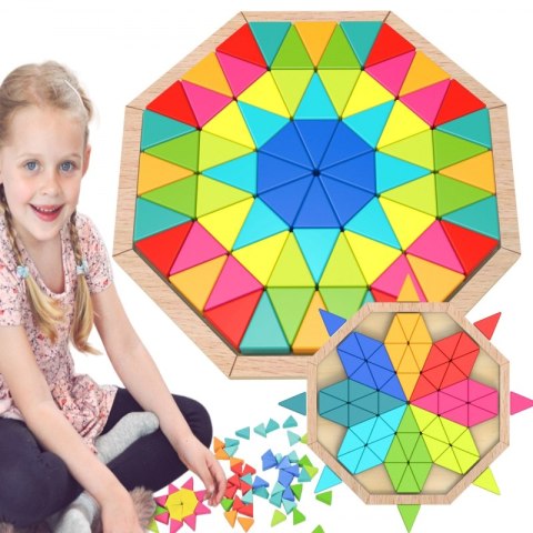 TOOKY TOY Puzzle Ośmiokątne Drewniana Mozaika Edukacyjna (73el.) TOOKY TOY Puzzle Ośmiokątne Drewniana Mozaika Edukacyjna (73el.)