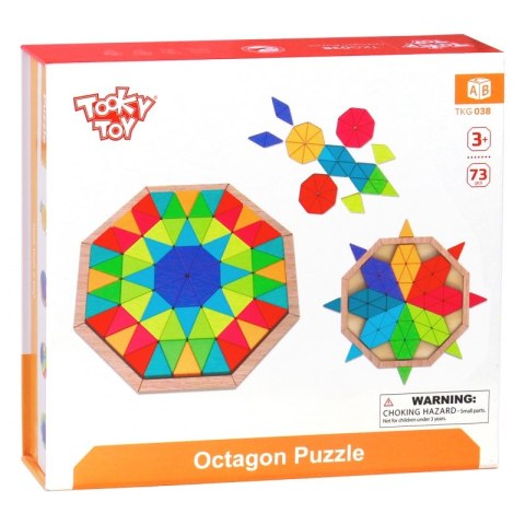 TOOKY TOY Puzzle Ośmiokątne Drewniana Mozaika Edukacyjna (73el.) TOOKY TOY Puzzle Ośmiokątne Drewniana Mozaika Edukacyjna (73el.)