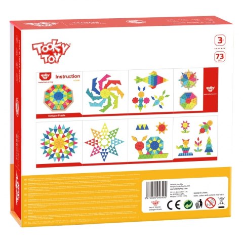 TOOKY TOY Puzzle Ośmiokątne Drewniana Mozaika Edukacyjna (73el.) TOOKY TOY Puzzle Ośmiokątne Drewniana Mozaika Edukacyjna (73el.)