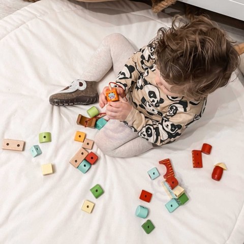 TOOKY TOY Układanka Klocki Do Nawlekania o Tematyce Lasu TOOKY TOY Układanka Klocki Do Nawlekania o Tematyce Lasu