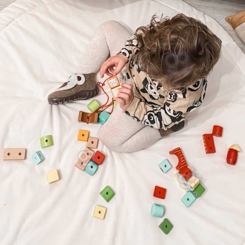 TOOKY TOY Układanka Klocki Do Nawlekania o Tematyce Lasu TOOKY TOY Układanka Klocki Do Nawlekania o Tematyce Lasu