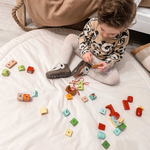 TOOKY TOY Układanka Klocki Do Nawlekania o Tematyce Lasu TOOKY TOY Układanka Klocki Do Nawlekania o Tematyce Lasu