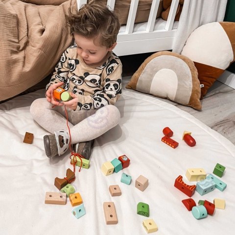 TOOKY TOY Układanka Klocki Do Nawlekania o Tematyce Lasu TOOKY TOY Układanka Klocki Do Nawlekania o Tematyce Lasu