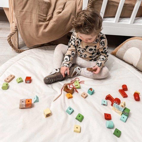 TOOKY TOY Układanka Klocki Do Nawlekania o Tematyce Lasu TOOKY TOY Układanka Klocki Do Nawlekania o Tematyce Lasu