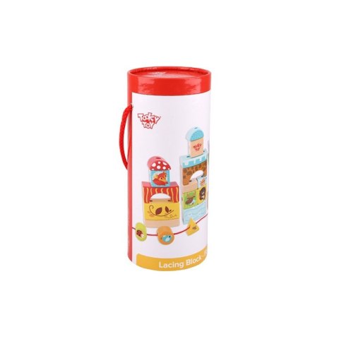 TOOKY TOY Układanka Klocki Do Nawlekania o Tematyce Lasu TOOKY TOY Układanka Klocki Do Nawlekania o Tematyce Lasu
