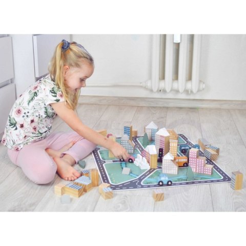 VIGA PolarB Drewniana Makieta z Klockami Miasto 56 el. VIGA PolarB Drewniana Makieta z Klockami Miasto 56 el.