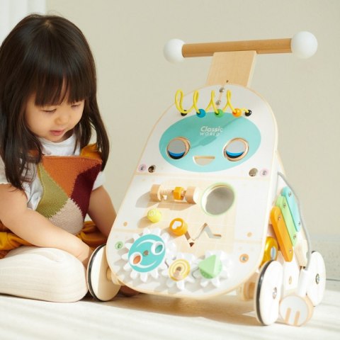 CLASSIC WORLD Chodzik Pchacz 4w1 Robot Walker dla Dzieci Ksylofon Lustro Sorter CLASSIC WORLD Chodzik Pchacz 4w1 Robot Walker dla Dzieci Ksylofon Lustro Sorter