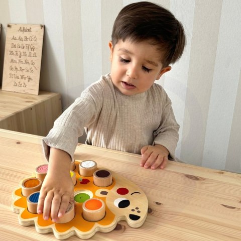 TOOKY TOY Drewniana Układanka Jeż Nauka Kształtów Kolorów Liczb TOOKY TOY Drewniana Układanka Jeż Nauka Kształtów Kolorów Liczb