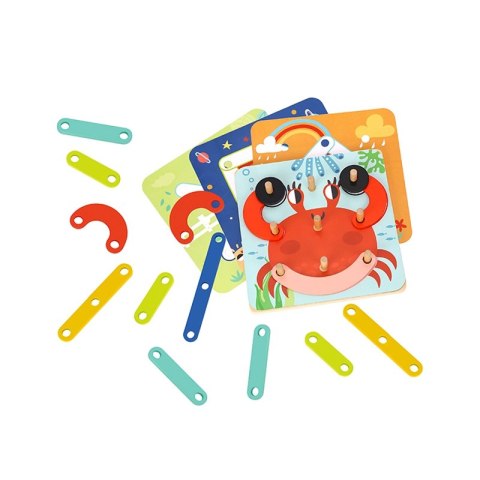 TOOKY TOY Drewniana Układanka Klocki Kołki Wzory Zwierząt do Odtworzenia Certyfikat FSC TOOKY TOY Drewniana Układanka Klocki Kołki Wzory Zwierząt do Odtworzenia Certyfikat FSC
