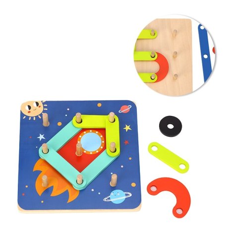 TOOKY TOY Drewniana Układanka Klocki Kołki Wzory Zwierząt do Odtworzenia Certyfikat FSC TOOKY TOY Drewniana Układanka Klocki Kołki Wzory Zwierząt do Odtworzenia Certyfikat FSC