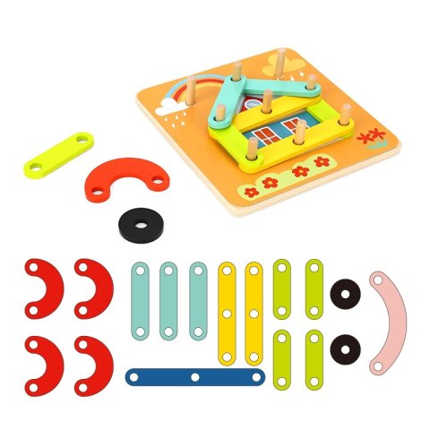 TOOKY TOY Drewniana Układanka Klocki Kołki Wzory Zwierząt do Odtworzenia Certyfikat FSC TOOKY TOY Drewniana Układanka Klocki Kołki Wzory Zwierząt do Odtworzenia Certyfikat FSC