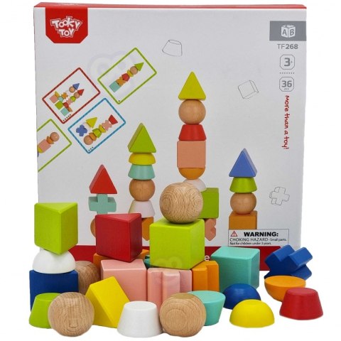 TOOKY TOY Drewniane Klocki Układanka Gra 24 Wzory 36 el. TOOKY TOY Drewniane Klocki Układanka Gra 24 Wzory 36 el.
